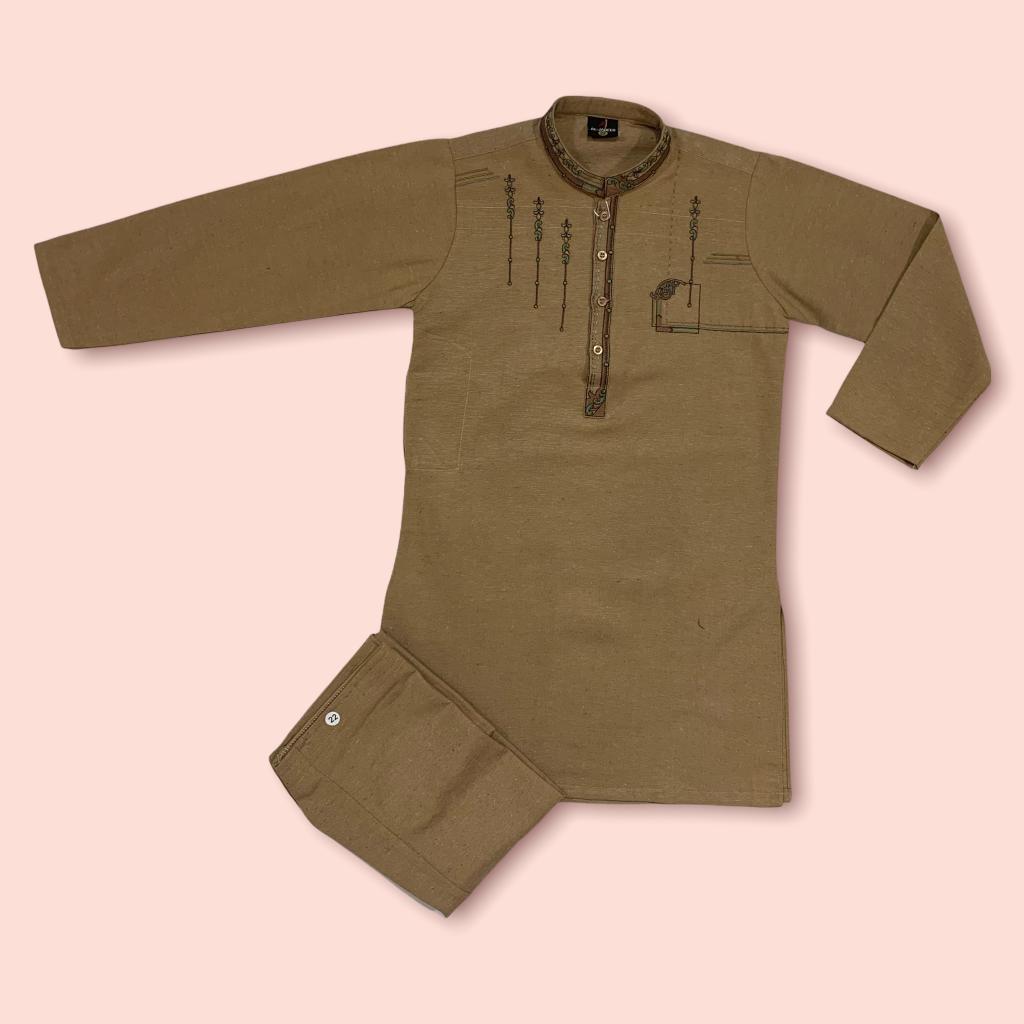 New Born Baby Boy Shalwar Kameez For Winter Wash and Wear Stuff JKL674