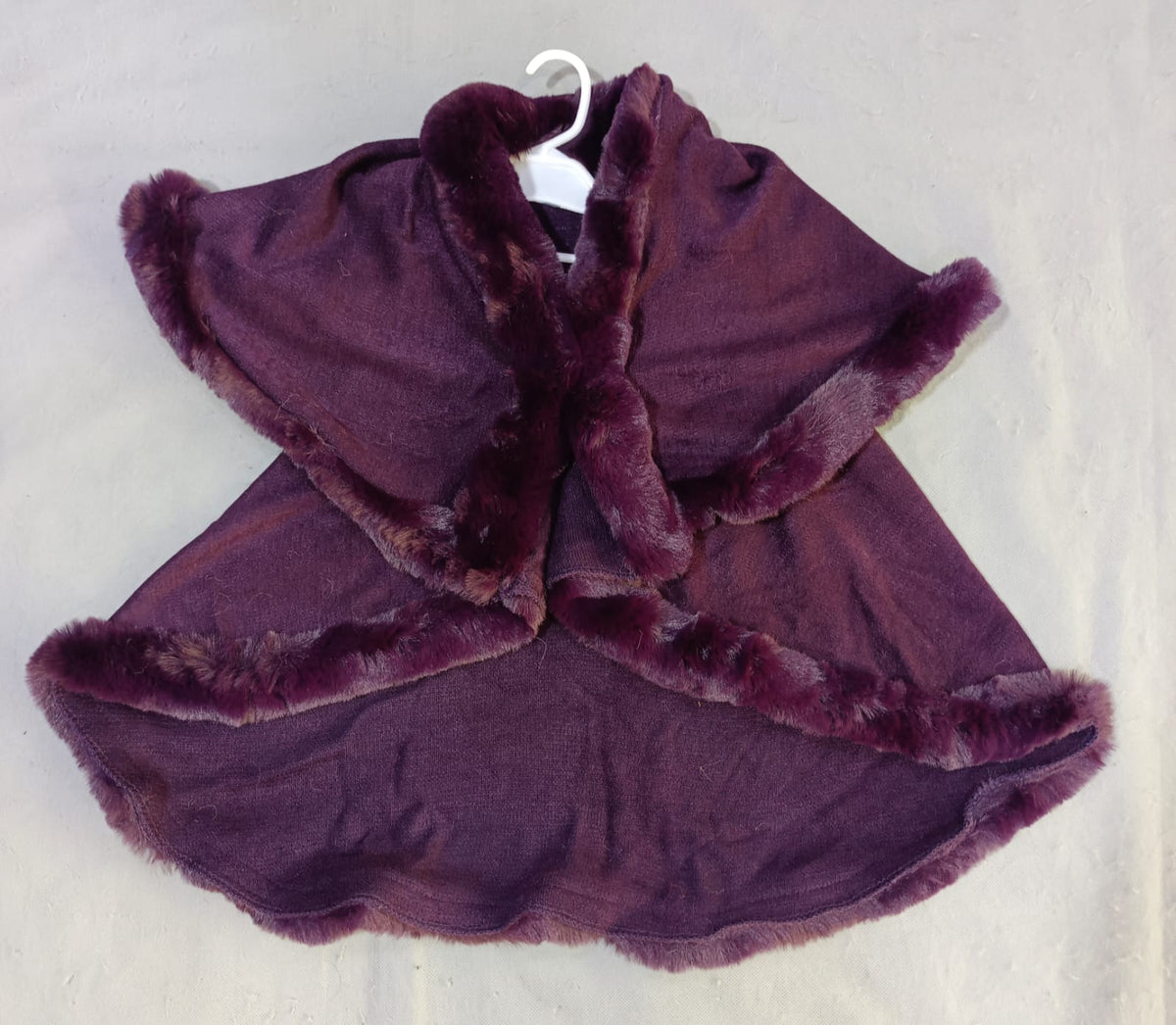 New Baby Girl Cap Shawl Caftan For Winter From 3 TO 7 years In Purple