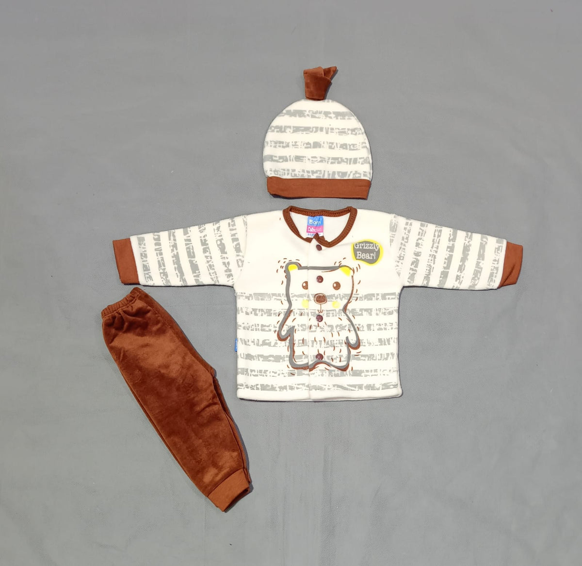 Hat Printed Terry Stuff Dress For Baby Boy main image 0