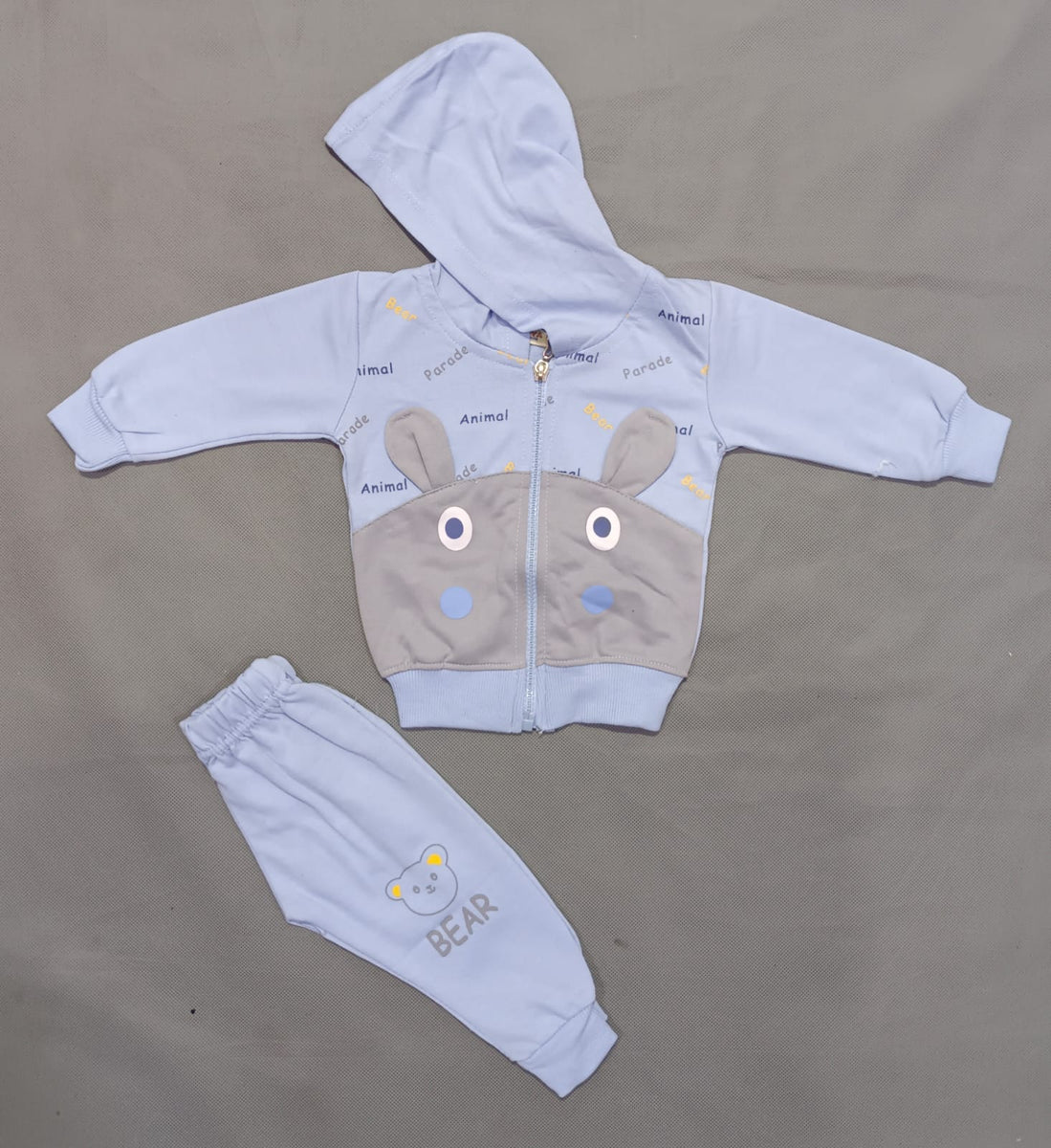 Newborn Boy Blended Dress In Sky Blue Color With Cap main image 0