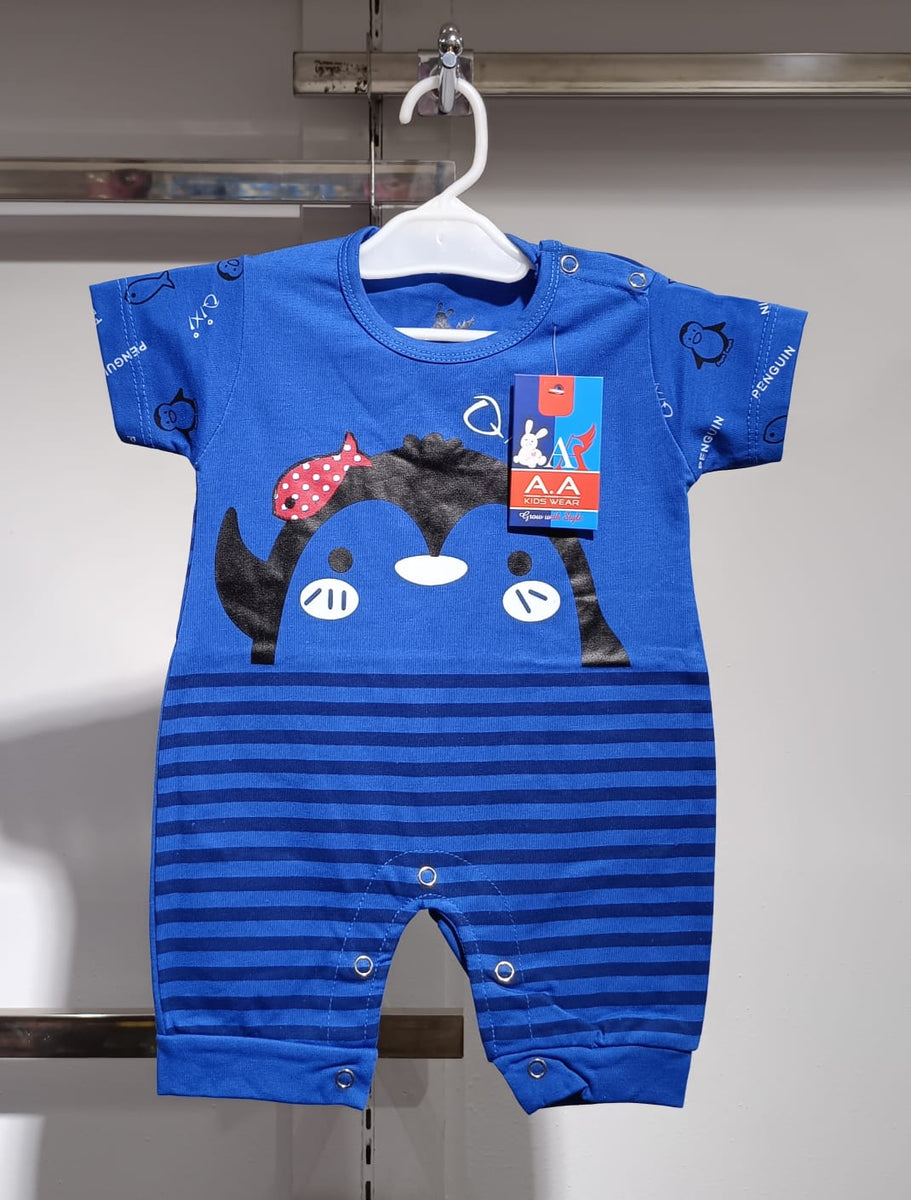 New Born Baba Summer Romper Cool Design Blue Color main image 0