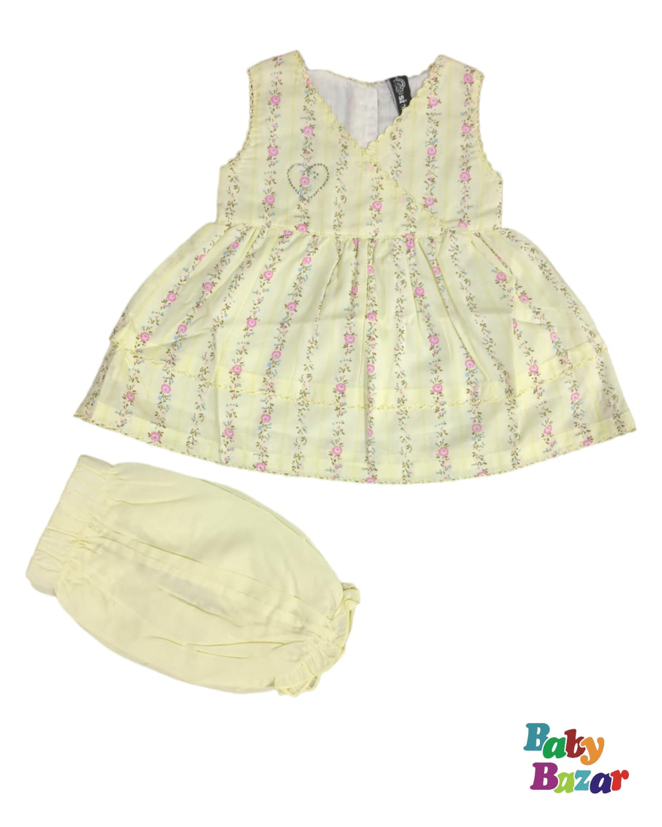 New Dress In New Look For Baby Girl In Yellow Color Baby Bazar