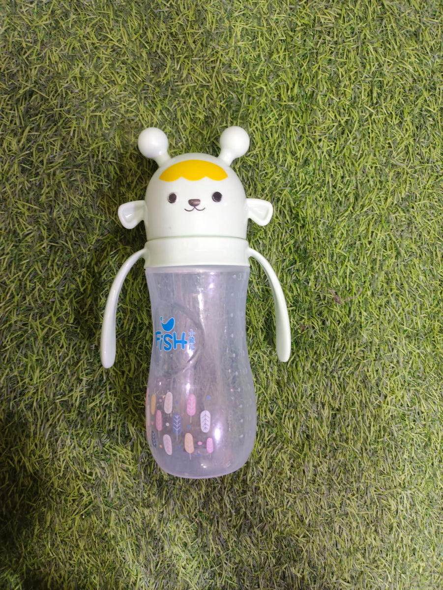 Rio Printed Transparent Baby Feeder In Plastic Material With Yellow Lid main image 1