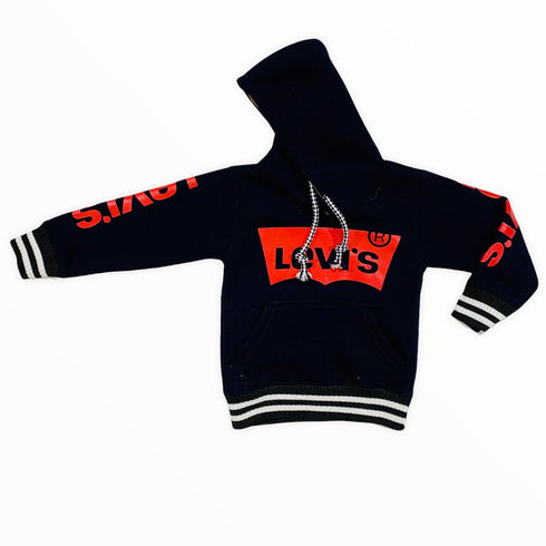 New Baby Boy Hooded Fleece Stuff Shirt Plus Jacket Color Black Design Lewis MTPX9739