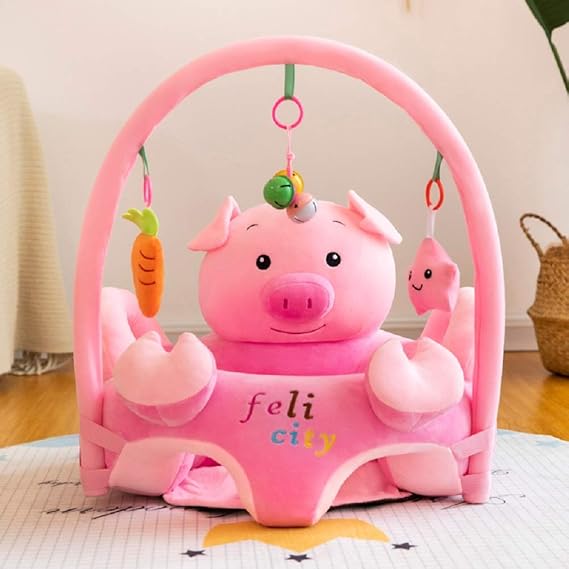 Baby Rattle Sofa - Cartoon Plush Learning Chair with Rod & Toys - Baby ...