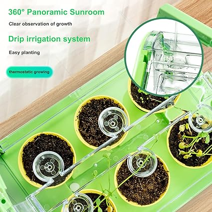 Kids Greenhouse & Flower Growing Kit With Upgraded Irrigation & Grow