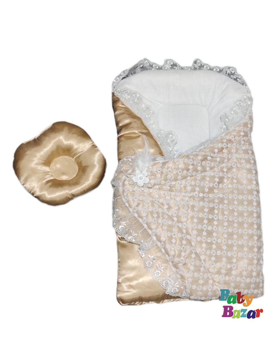 Foldable Baby Bister With Mosquito Net IN White Color main image 1