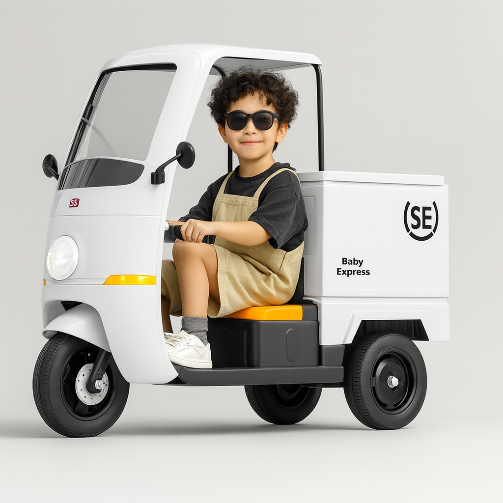 Smart Ride on 3-Wheeler Electric Rickshaw baby - bazar – Baby Bazar