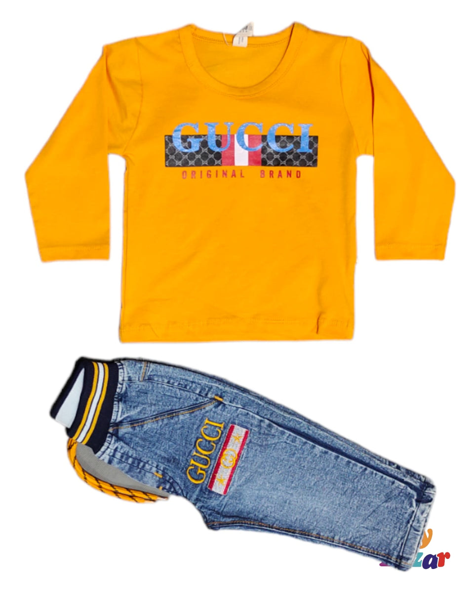 Gucci Printed Mid-Season Dress For Baby Boy – Baby Bazar