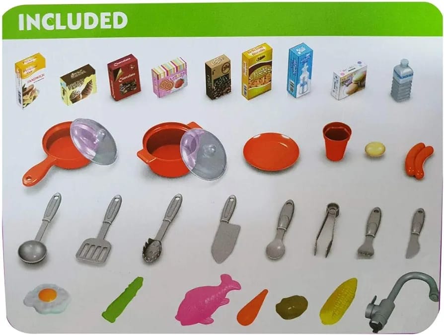 Home Kitchen Cooking Set Play Kitchen Toys Sets In Plastic Material La ...