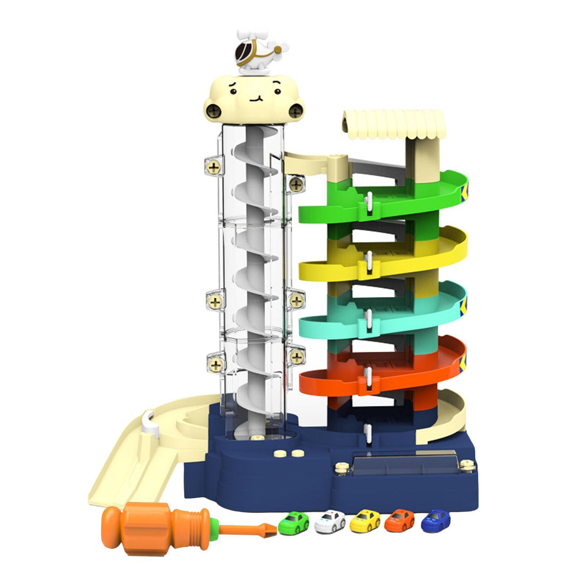 Race Car Toys With Mini Cars and Garage, Big Race Track Car Parking Ga ...