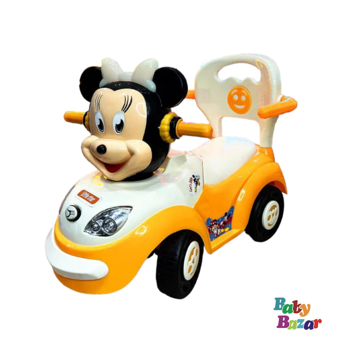 Baby Tolo Car/Push Car In Micky Mouse Face For Kids – Baby Bazar