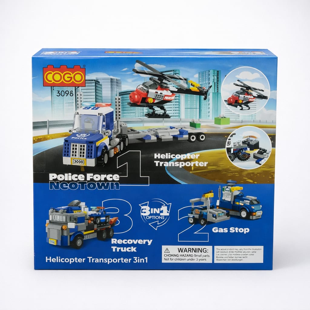 COGO Police Force NeoTown 3-in-1 Helicopter baby - bazar – Baby Bazar