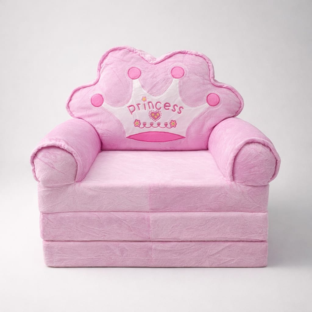 Princess Crown Kids Sofa Bed – Soft Foldable Chair Cum baby - bazar ...