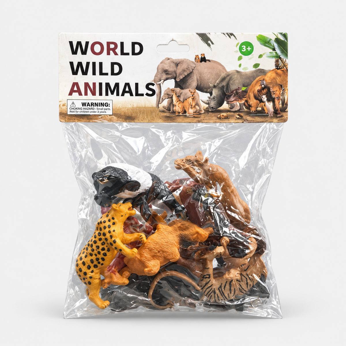 Teether Puff Wild Animals Toy Figures Set for Kids - Baby Bazar