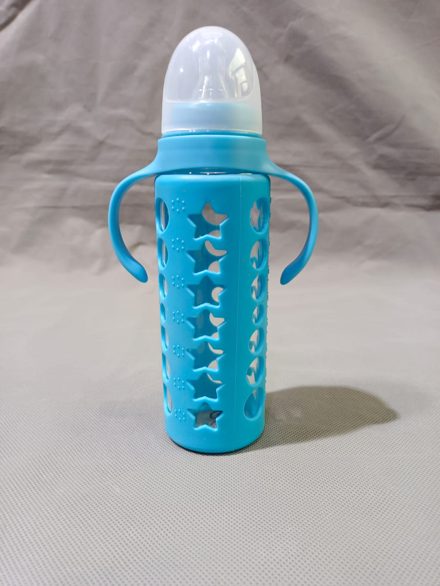 Feeder For Babies IN Glass Material Sky Blue Color main image 1