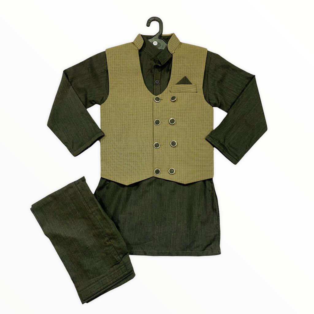 Shalwar Kameez With Waistcoat Baby Bazar - Main Image