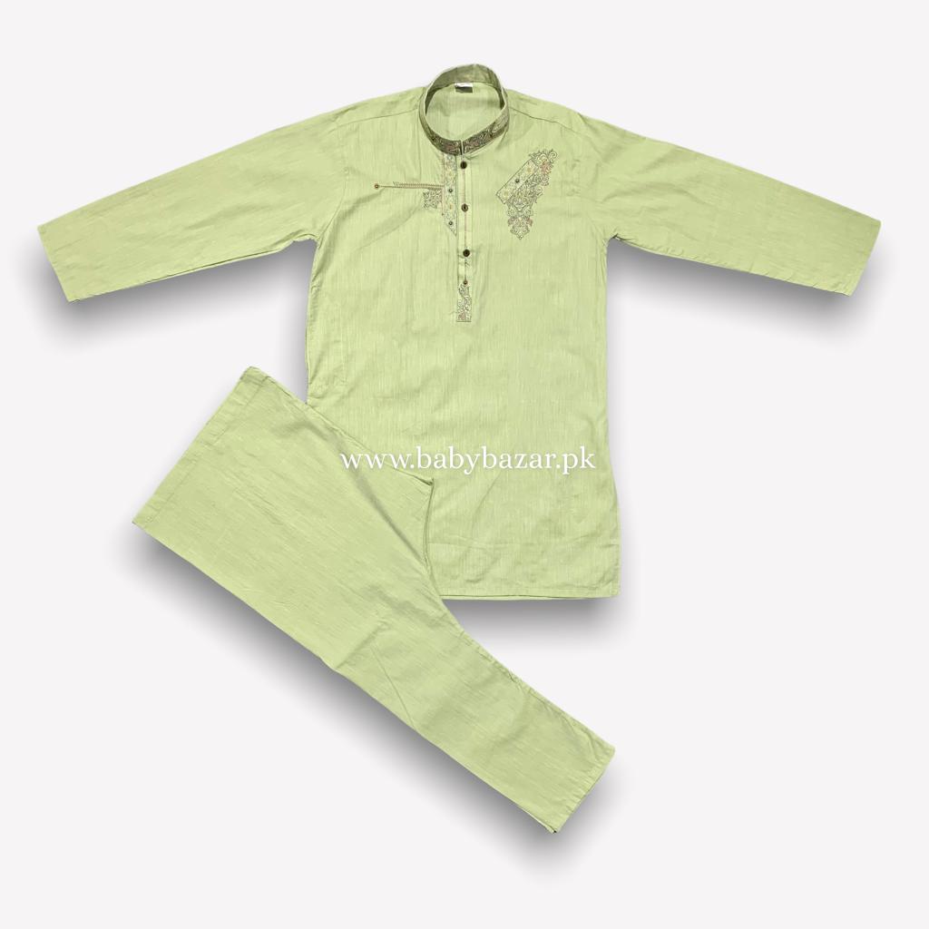 Baby Boy Summer Shalwar Kameez In Wash and Wear Stuff – Baby Bazar